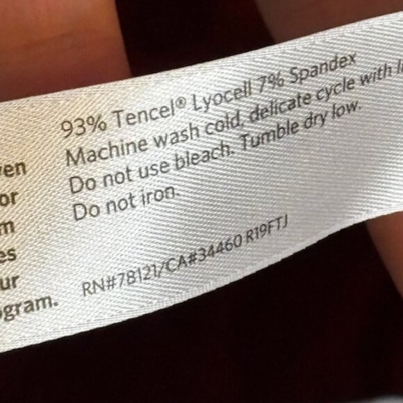 Eileen Fisher Dress Tunic Blouse Women's Size Large Long Sleeve Tshirt Red - Picture 4 of 4